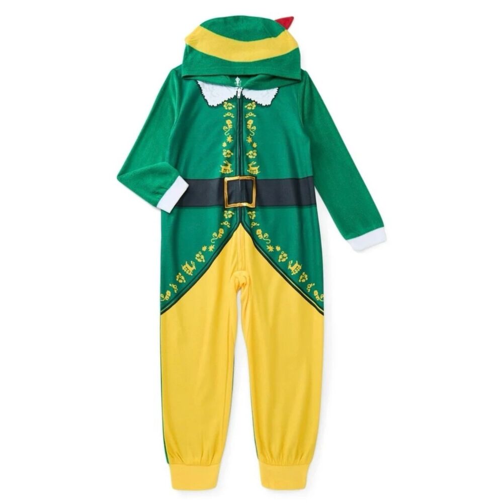 Elf Buddy The Elf Onesie Christmas Holiday Theme Zip Up Sz M(8)